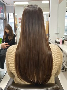 モードケイズ 相模大野店(MODEK's)の写真/【相模大野】毛先が硬くならず、自然になじむ柔らかストレート★指通りも滑らかな憧れの美髪が叶う♪