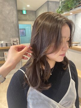 ラボヌールヘアー オリビエ 北千住店(La Bonheur hair Olivier) ブリーチなし透明感カラー【吉田 愛里】