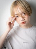 透明感ハイトーンカラーメンズライク丸みショートu上尾10代20代