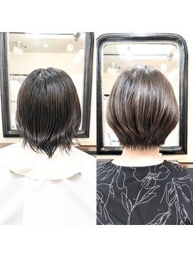 エトネ ヘアーサロン 仙台駅前(eTONe hair salon) 【大人女性】ひし形ショートボブ