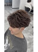  【Ryo】フェザーパーマブラウンカラー