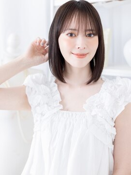 モッズヘア 越谷(mod's hair) チョコレートブラウン前下がりミニボブディa越谷20代30代40代