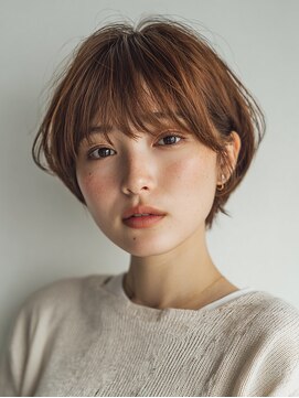 クラゲヘアー/小顔/ココアベージュ/オリーブグレー/大口子安