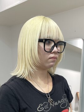 ◎ブロンドハイトーンカラーデザインカラーアンブレラカラー金髪