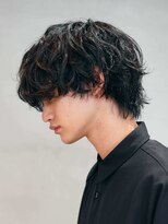 テン 心斎橋(tenn.) 心斎橋シャドウパーマメンズマッシュセンターパート緩め強め30代