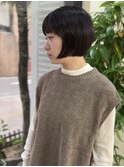美髪小顔似合わせカットイメチェンワイドバング大人ショートボブ
