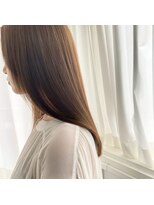 エメ 北花田(Aime)&nbsp;艶感ロング縮毛矯正ミルクティーベージュ髪質改善トリートメント