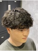 桑名メンズパーマ波巻きパーマプードルパーママッシュウルフ強め