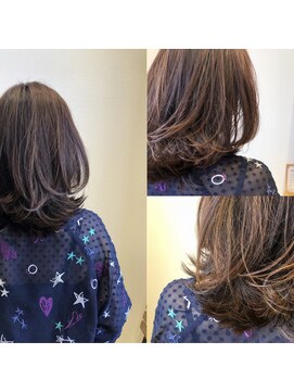 グロウ(GLOW) ゆるふわミディアムレイヤースタイル