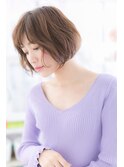 Aラインシルエット♪くせ毛風エアリーボブb