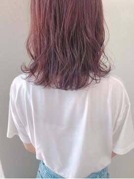 ジーナ 梅田(Zina) 【Zina 梅田】　レッドピンク×毛先パーマ