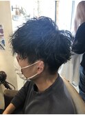 横浜★クシャとミディアムスパイラルパーマ