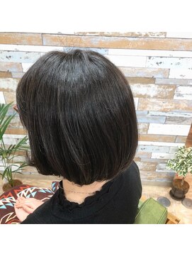 ハウオリ ヘアーワークス(Hauoli hair works) ノンブローカット×ツヤツヤボブ