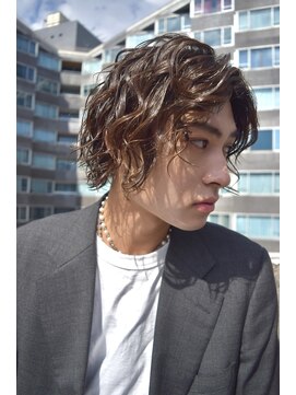 ガズル ハラジュク(GUZZLE HARAJUKU) アンニュイミディアムスパイラルボブ　メンズ　原宿