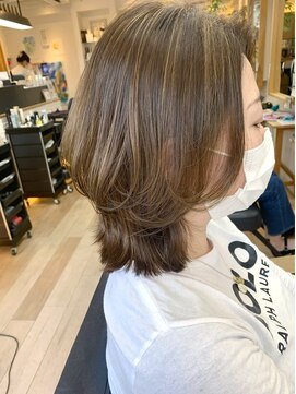 オーシャン(Ocean) [OCEAN Hair&Life藤原純] 白髪ぼかしハイライトベージュカラー☆