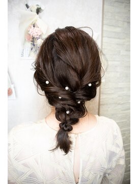 オラ ボーテ(Aura Beaute) 『AuraBeaute 京都』結婚式 お呼ばれヘア 編みおろしスタイル