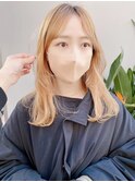 ハイトーン韓国風顔まわり×ふんわりカール[三軒茶屋]