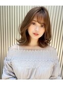 斜めバング/大人可愛い玉ねぎヘアー