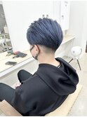 ブルーシルバー/フェードカット
