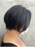 斜めバング/シルキーベージュ/ブラントカット[国分寺駅]