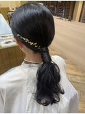結婚式参列ヘア♪タイトポニー