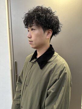 ヘアー アイス カンナ(HAIR ICI Canna) 20代30代メンズスパイラルパーマワイルドオシャレ感アッシュ