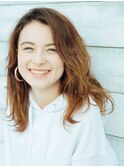 くせ毛ミディアムロングスタイル20代/30代/40代/ハレマチ通り