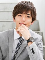 アップバングショート【ツーブロック刈り上げ黒髪短髪】