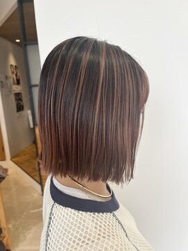 スーリール 今宿店(Sourire) ボブ×バレイヤージュ