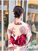 タイトヘア×浴衣♪