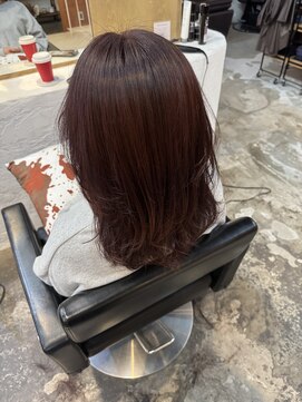 チャプター 問屋町(chapter) ケアカラーピンクラベンダーブラウン顔まわりレイヤーカット韓国