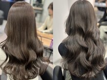 ★グレージュ★［心斎橋/ハイトーン/ダブルカラー/イルミナカラー/髪質改善/ケアブリーチ/エクステ］