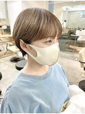 マッシュショート丸みショートボブくびれショート黒髪ショート