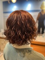 エスポワール(Espoir) オレンジブラウン × 波巻きパーマ