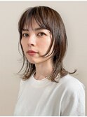 小顔くびれヘア◎ミルクティーベージュ×レイヤーカット春カラー