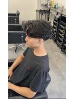 ノイセル 心斎橋(Noisyle)&nbsp;MEN’S/リバースセンターパート/ニュアンスパーマ/心斎橋