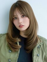 アグ ヘアー テテ 久喜店(Agu hair tete)&nbsp;《Agu hair》顔周りレイヤーワンカール×ベージュブラウン