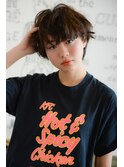 〔1001mille〕ポイントパーマでくしゃっとショート。
