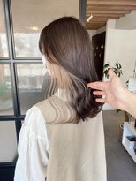 サクラ オモテサンドウ(SAKURA)&nbsp;インナーカラー　ホワイトキャラメルベージュ　ミディアム