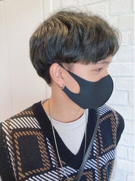 モリオフロムロンドン 松戸店(Morio from London) 【松戸 岩口】オリーブカラーセンターパートショート