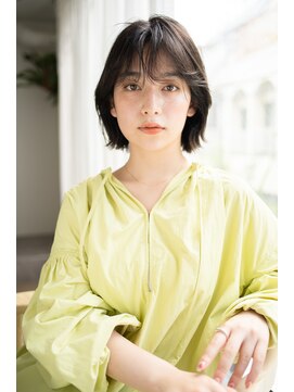 マグノリア オモテサンドウ(MAGNOLiA Omotesando) クシャッとうざバングが可愛い。黒髪外ハネボブスタイル・・KAYO