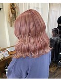 ピンクベージュ//髪質改善/前髪/顔周り/ブリーチ