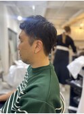 MEN'S HAIR アッシュブラックマッシュパーマ