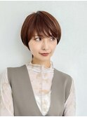 丸みショート/クビレ/前髪あり/30代/40/50代/ショートカット
