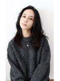 艶髪ナチュラルブラック大人センターパートレイヤーロング