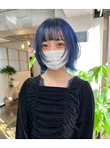 ネイビーウルフ　ショートウルフ　ボブウルフ