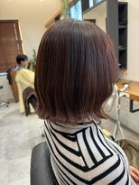 アウラヘアーサロン(aura hair salon)&nbsp;くびれボブ×ピンクブラウン
