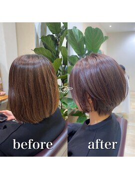 ミラバイケンジ 藤沢(Mira by KENJE) 白髪ぼかし　脱白髪染めハイライト