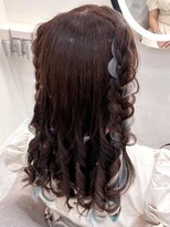 ヘア サロン クラン ソア 心斎橋店(hair salon clan soar)&nbsp;編みおろしハーフツイン【クランソア】ヘアセット/心斎橋ヘア