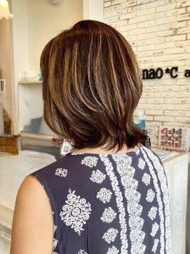 ナオシ エリアツー 北大和店(nao c area2) 白髪ぼかしナチュラルカラー【生駒市】